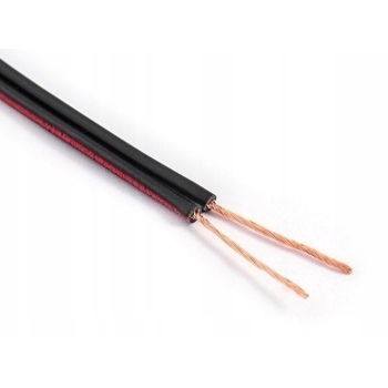 Kabel głośnikowy płaski SMYp 2x1,5mm2 Cu czarny Mercor