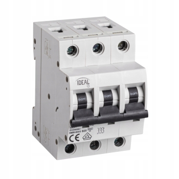 Wyłącznik Nadprądowy 3P B 20A 6kA AC KMB6-B20/3 DIN35 IDEAL