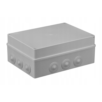 S-BOX 606 – Puszka hermetyczna 300×220×120mm, 12 dławików, IP65, bezhalogenowa, szara