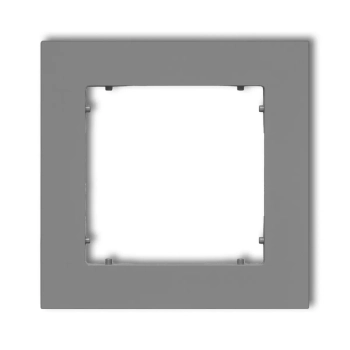 Ramka pojedyncza kwadratowa Karlik MINI - szary mat  27MR-1