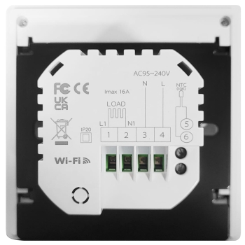 Termostat z pomiarem poboru prądu Obciążalny 16A  WiFi TUYA