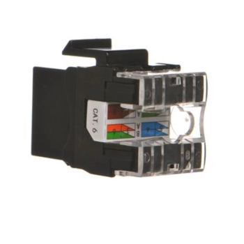 Wkład gniazda komputerowego RJ45 kat.6, nieekranowany (UTP) CONNECT Czarny Simon