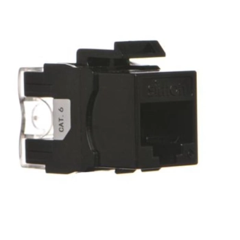 Wkład gniazda komputerowego RJ45 kat.6, nieekranowany (UTP) CONNECT Czarny Simon