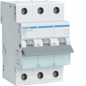 Wyłącznik nadprądowy HAGER B20/3 MB320A 039178