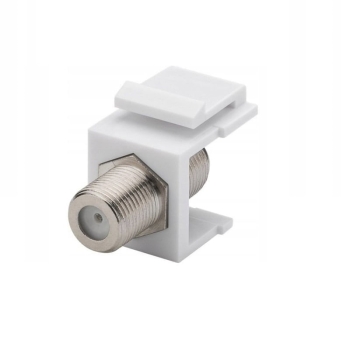 Adapter typu keystone ze złączem F, kolor biały
