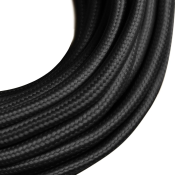 PRZEWÓD W OPLOCIE KABEL 2X0,75 CZARNY 1m