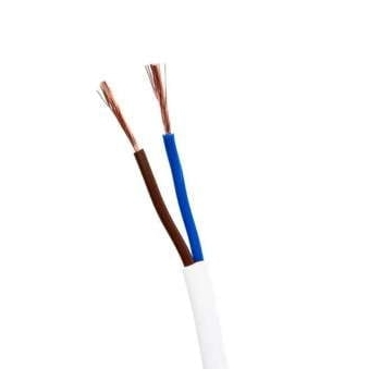 Przewód OMYp 2X0,75mm2 giętki płaski biały 300/300V H03VVH2-F