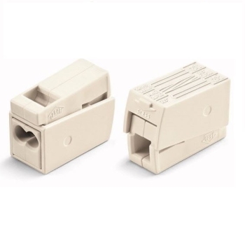 Złączka, szybkozłączka oświetleniowa 2x1-2,5mm2 biała WAGO 224-112