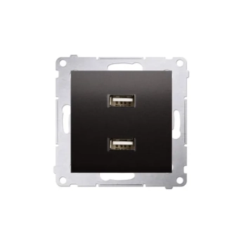 GNIAZDO USB ŁADOWARKA PODWÓJNA SIMON 54 ANTRACYT 2xUSB 2.1A 5V DC
