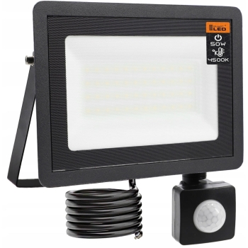 Naświetlacz LED SLIM 50W  z PIR