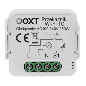 Przekaźnik 1 obwód WiFi TUYA Moduł OXT mini