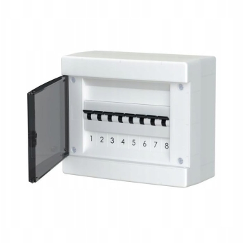 Rozdzielnica modułowa natynkowa plastikowa 1x8 IP40 C.1308-P PAWBOL